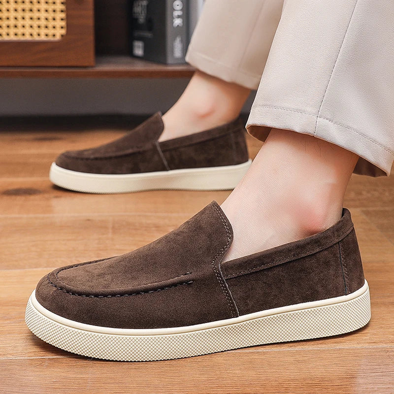 Suede Tassel Driving Loafers
