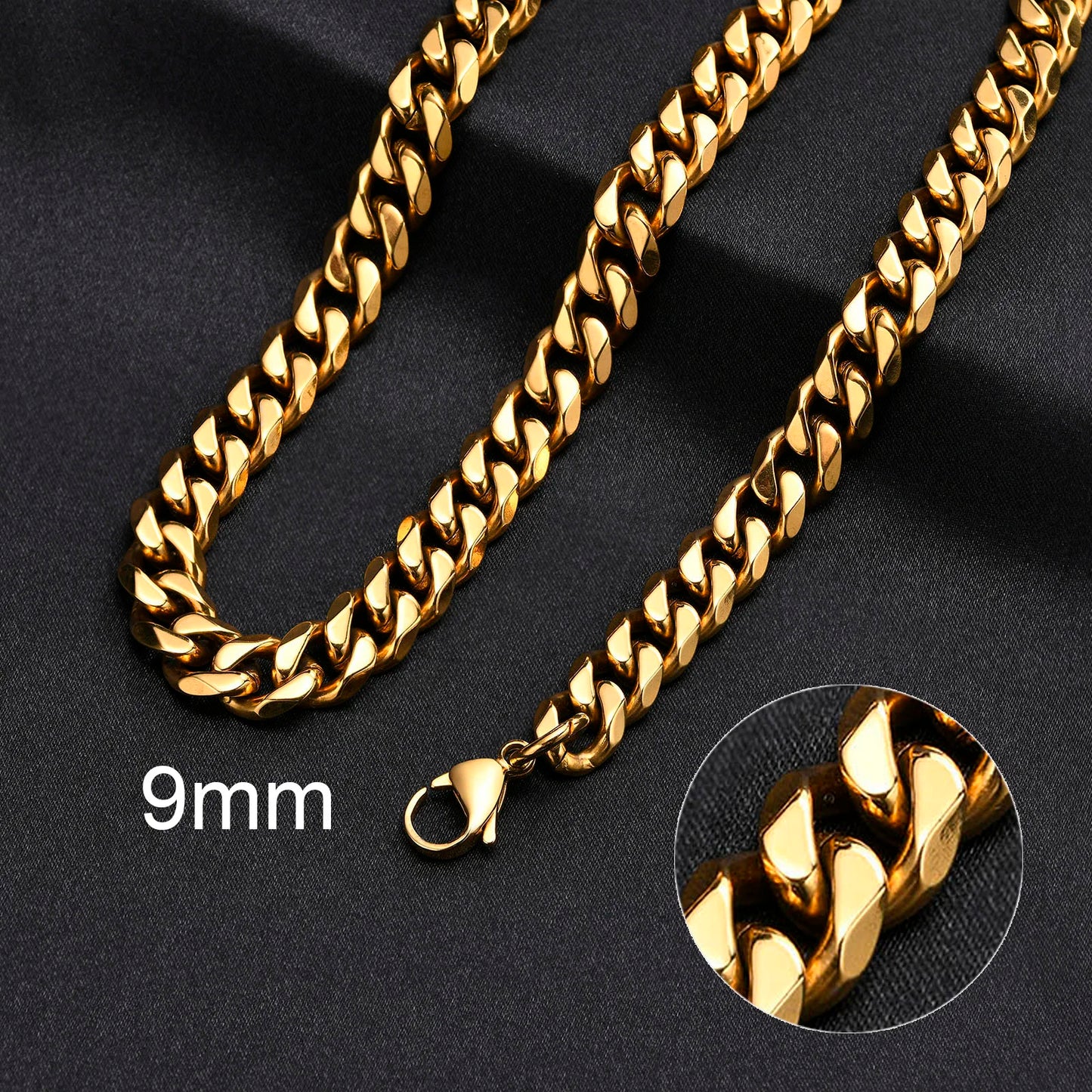 Metal Round Stainless Cuban Chain Party