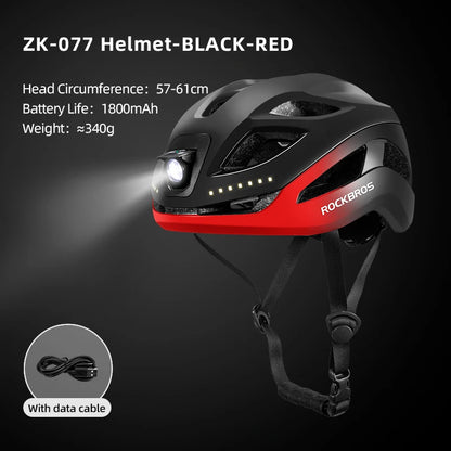 Type-C Rechargeable Light Bike Helmet