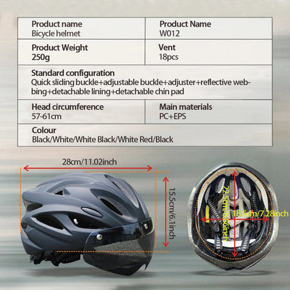 Magnetic Goggle PC Shell Bike Helmet