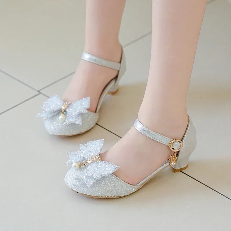 Beaded Square-Heel Sandals