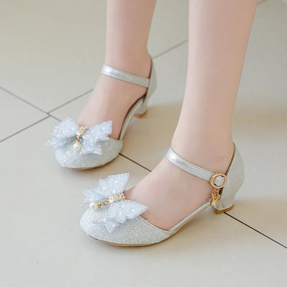Beaded Square-Heel Sandals