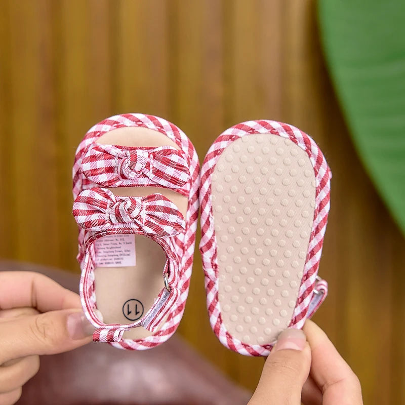 Bowknot Velcro Baby Sandals