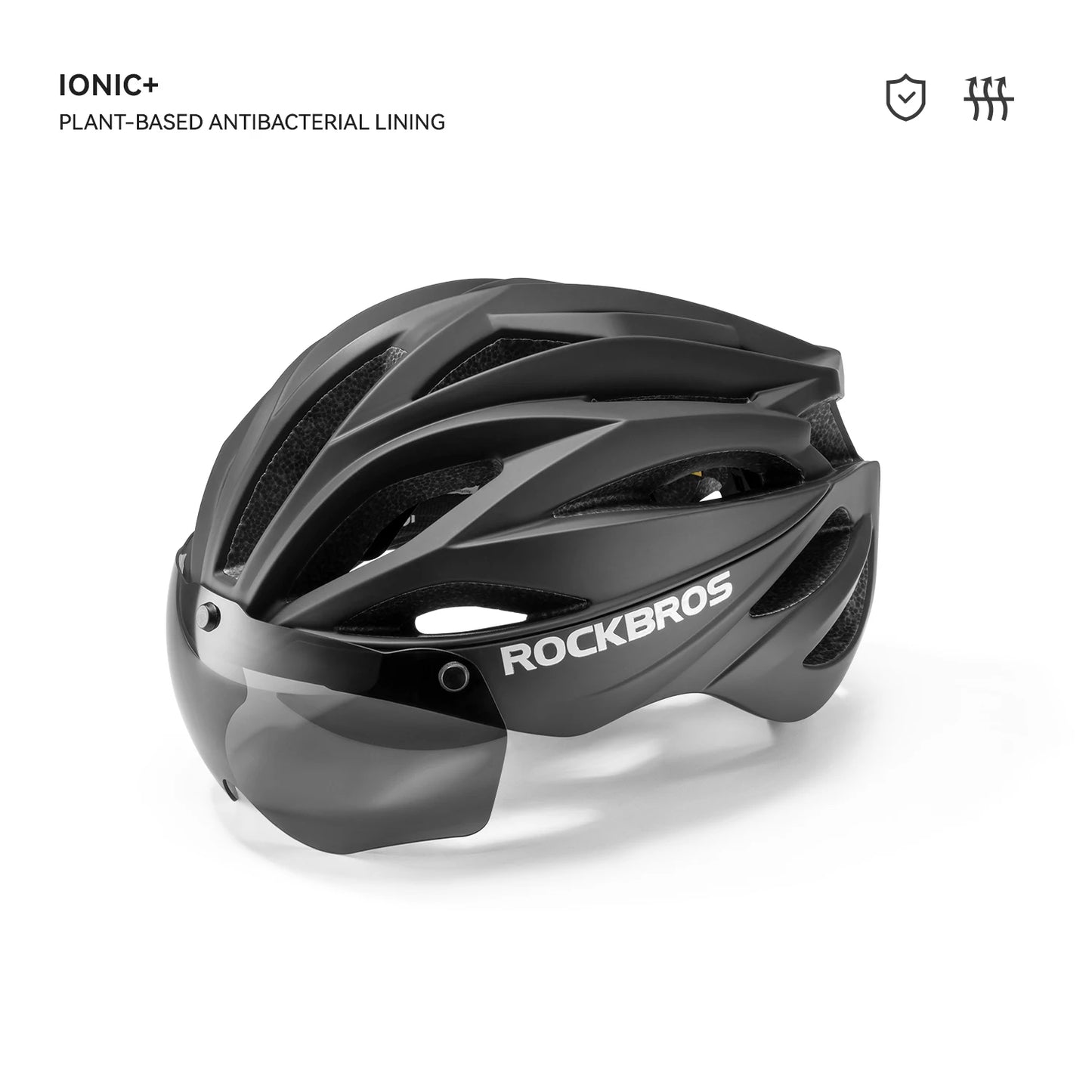 Magnetic Goggle Integrated Road Bike Helmet