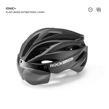 Magnetic Goggle Integrated Road Bike Helmet