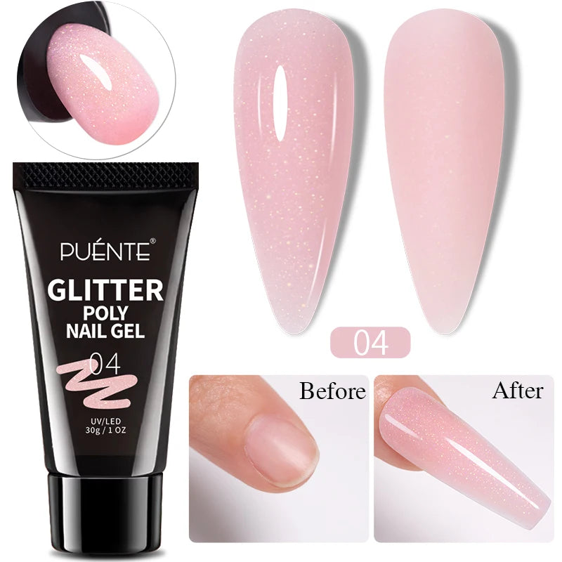 PUENTE Glitter Poly Nail Gel