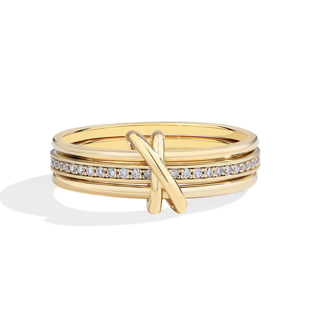 Round Moissanite Connect Ring