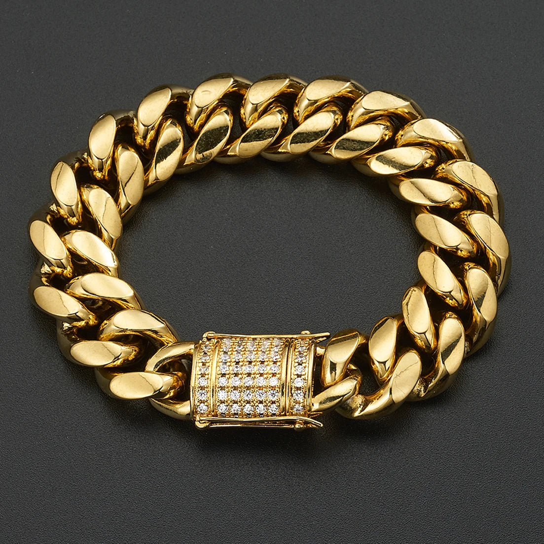Gold Stainless Steel Chain Bracelet