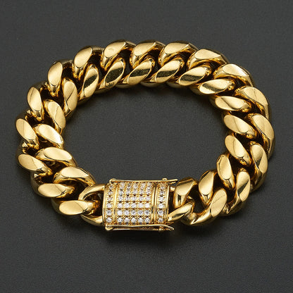 Gold Stainless Steel Chain Bracelet