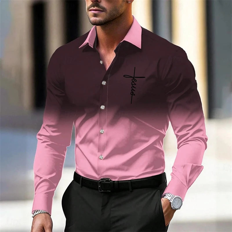 3D Print Casual Autumn Shirt