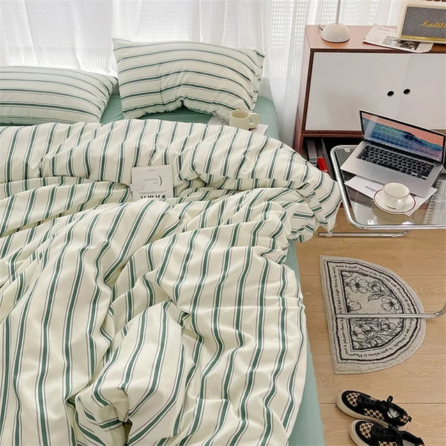 Cotton Striped Bedding Set