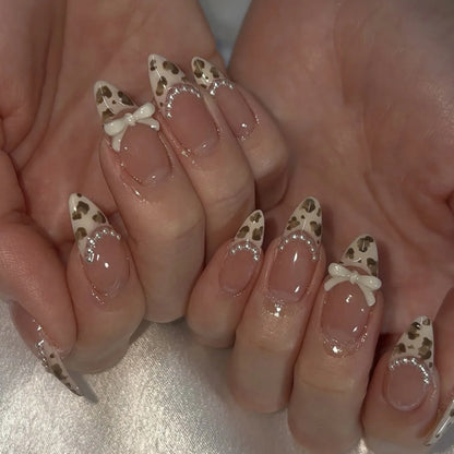24Pcs French Ballerina Nail Tips