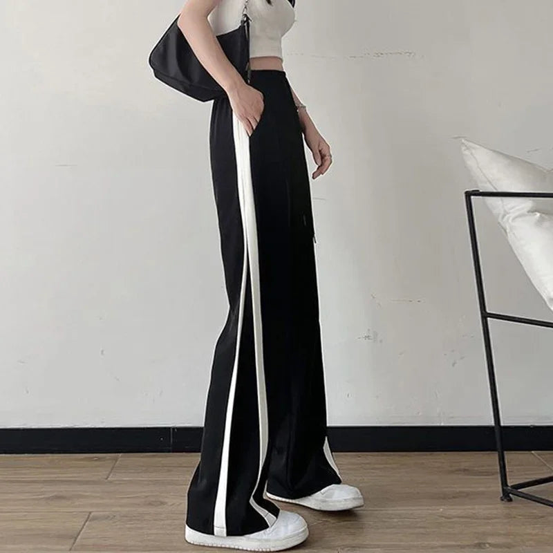 Baggy Wide-Leg Straight Trousers