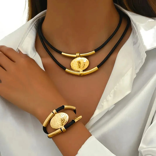 Vintage Oval Chain Jewelry Set