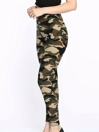 Low-Waist Camo Print Leggings