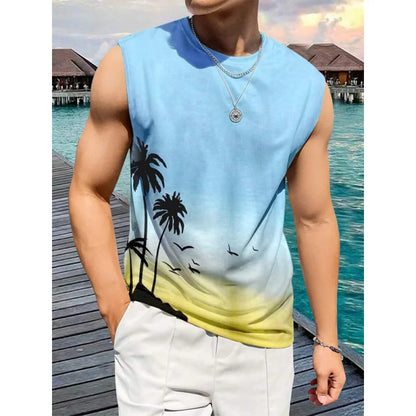 Coconut Gradient Print Tank Top