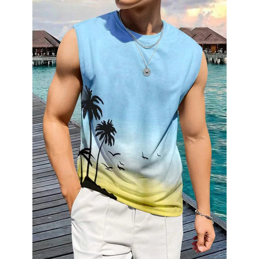 Coconut Gradient Print Tank Top