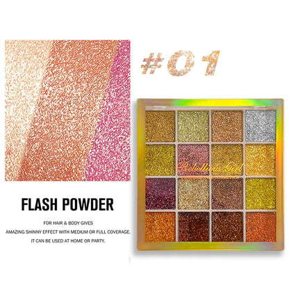 VERONNI 16 Color Glitter Palette
