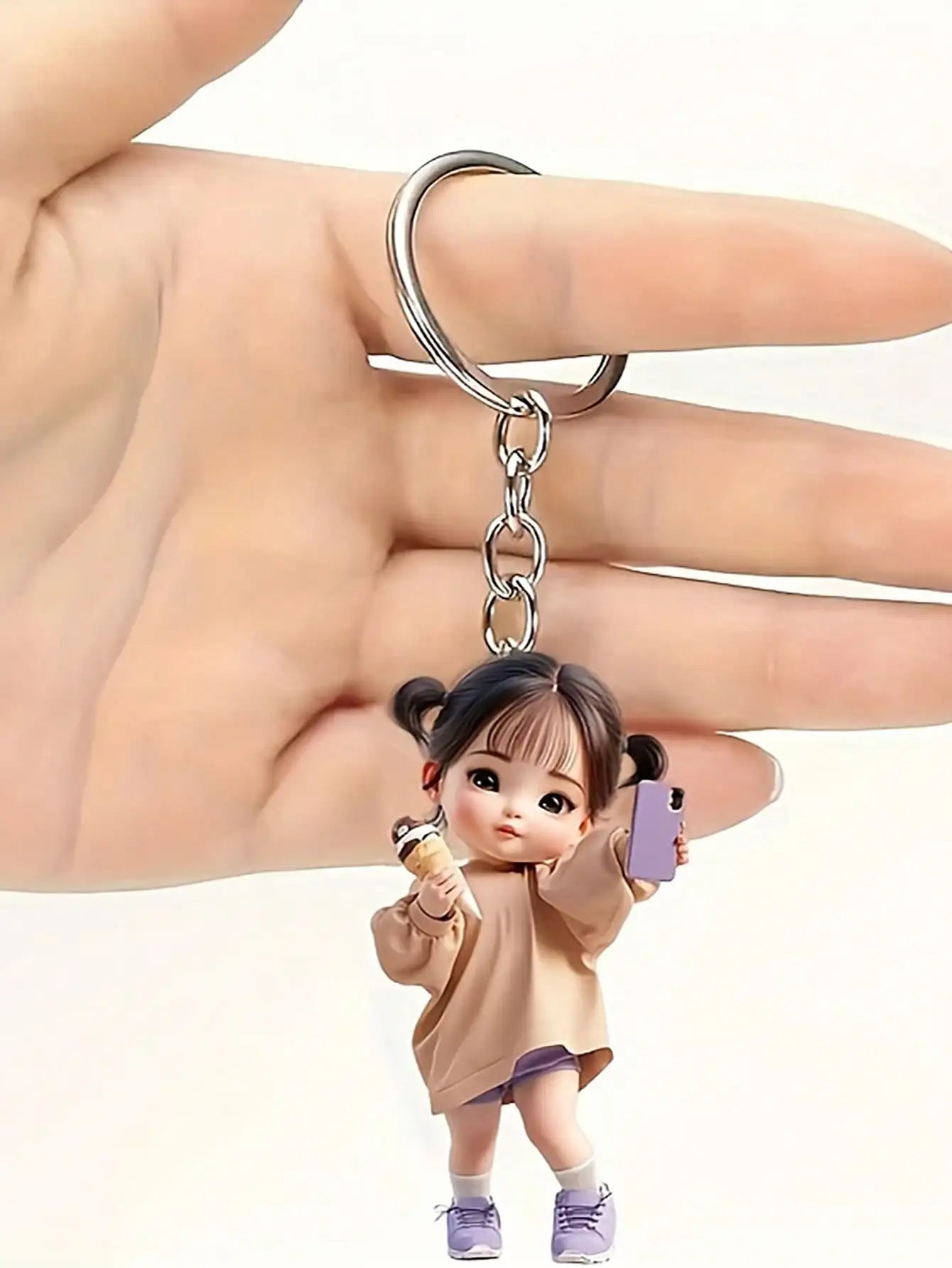 Cute Acrylic Keychain 2D Flat