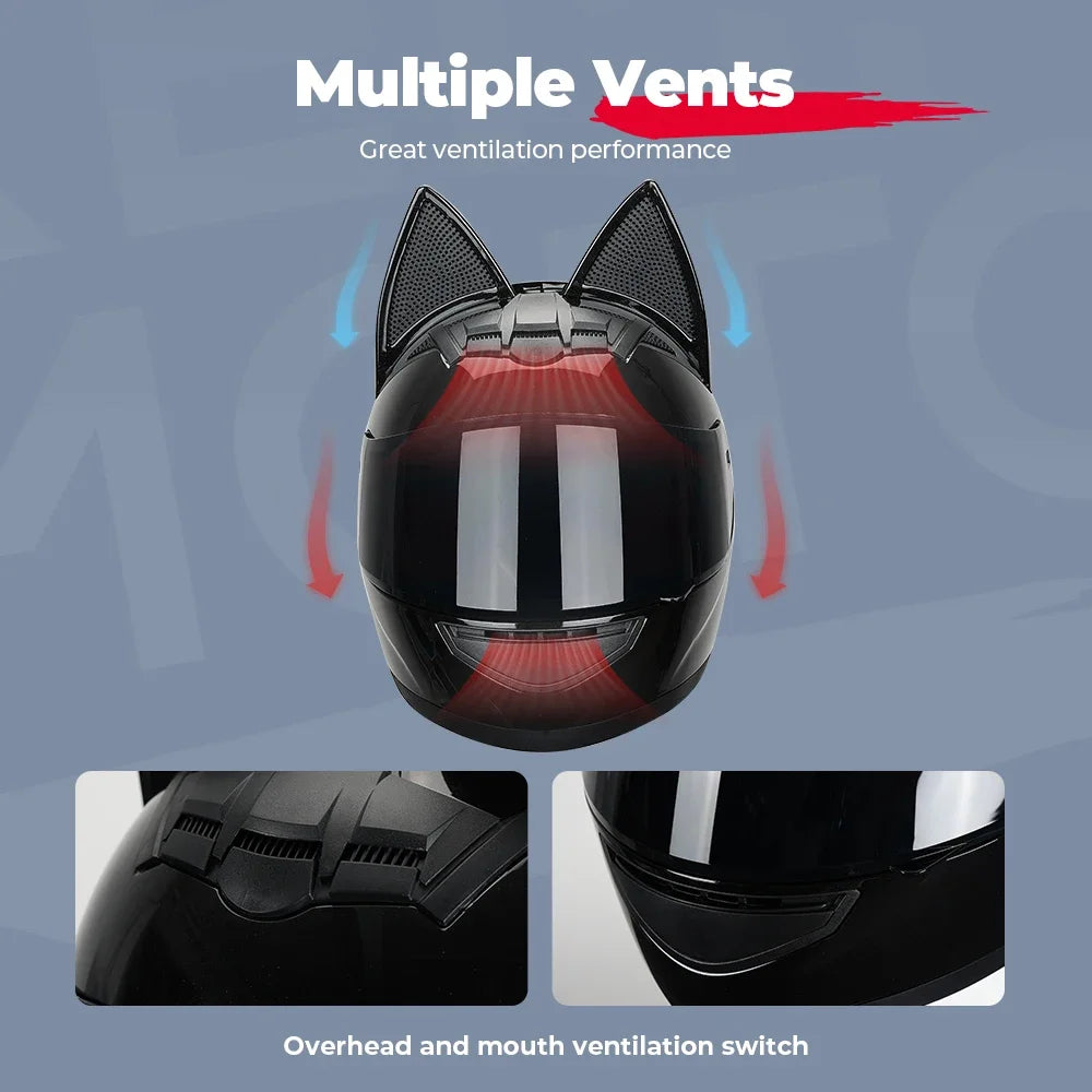 Cat Ear Full-Face Helmet