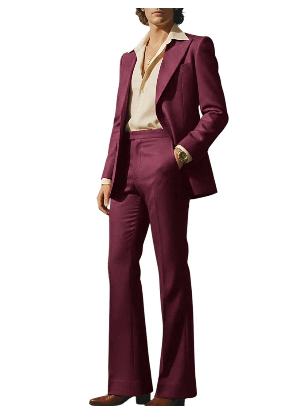 Slim Fit Peak Lapel Suit