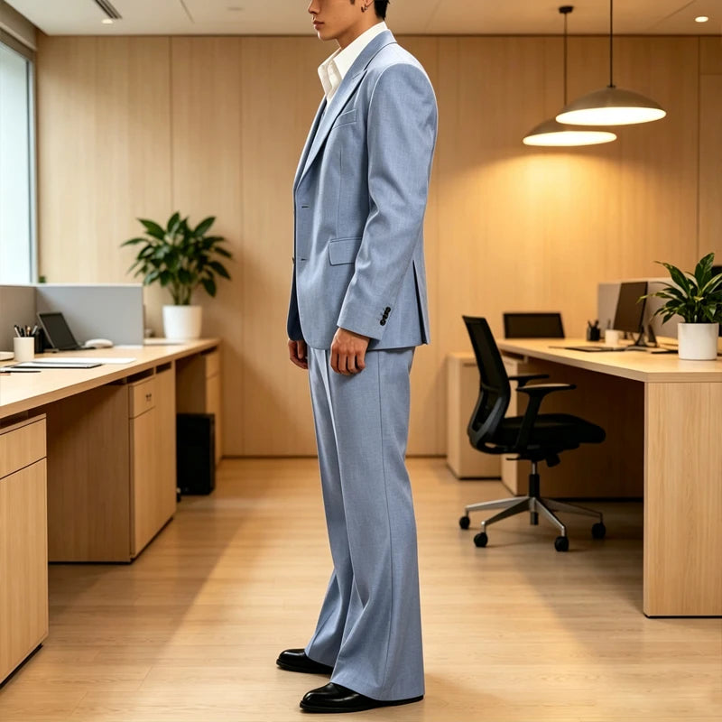Vintage Peak Lapel Slim Suit