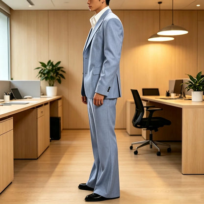 Vintage Peak Lapel Slim Suit