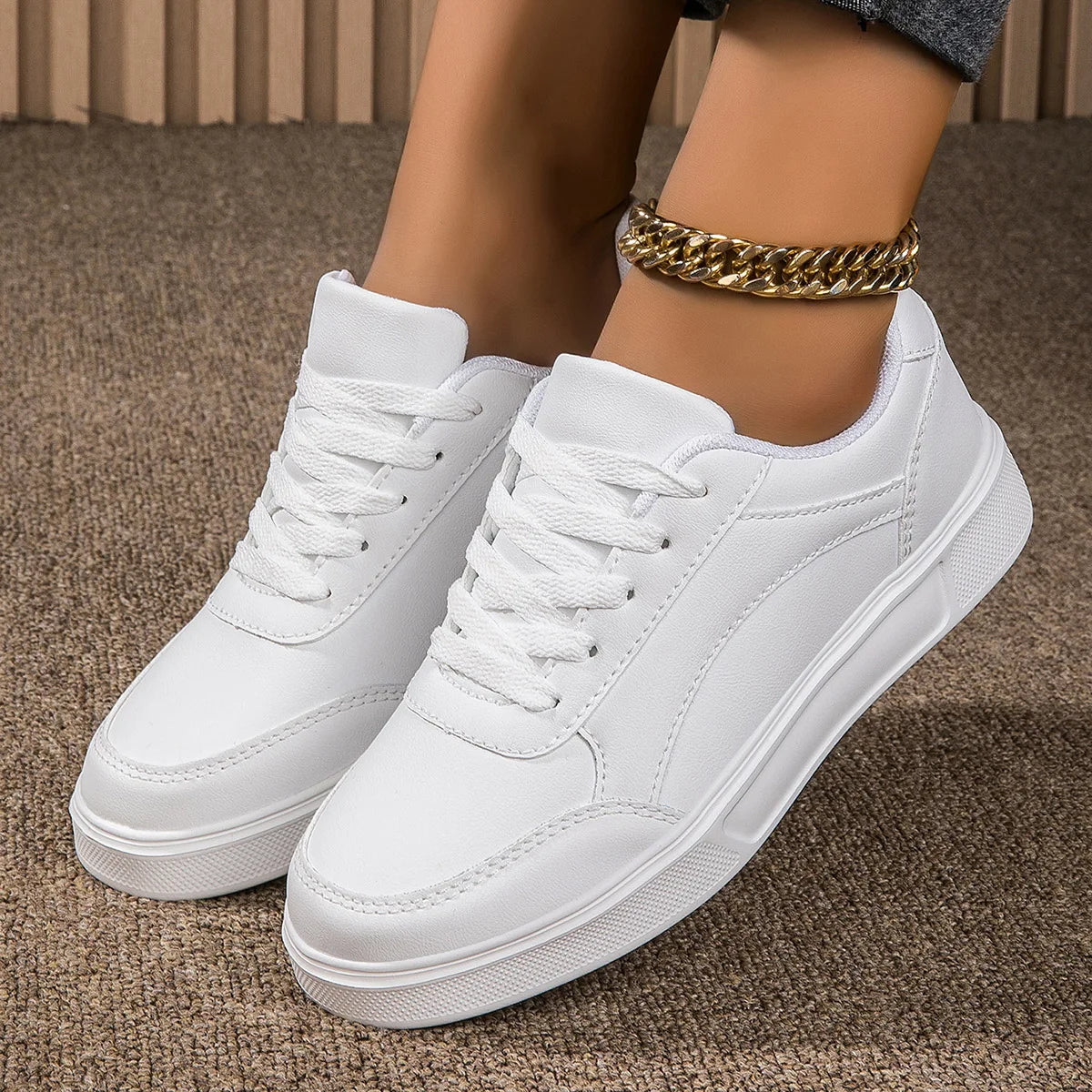 Leather Platform Sneakers