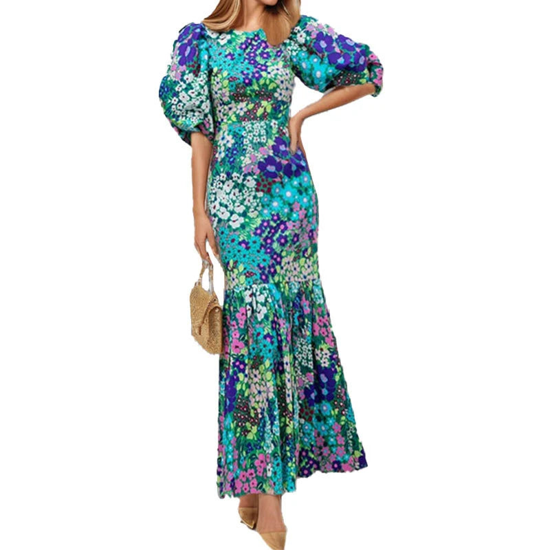 Bohemian Draped A-Line Dress