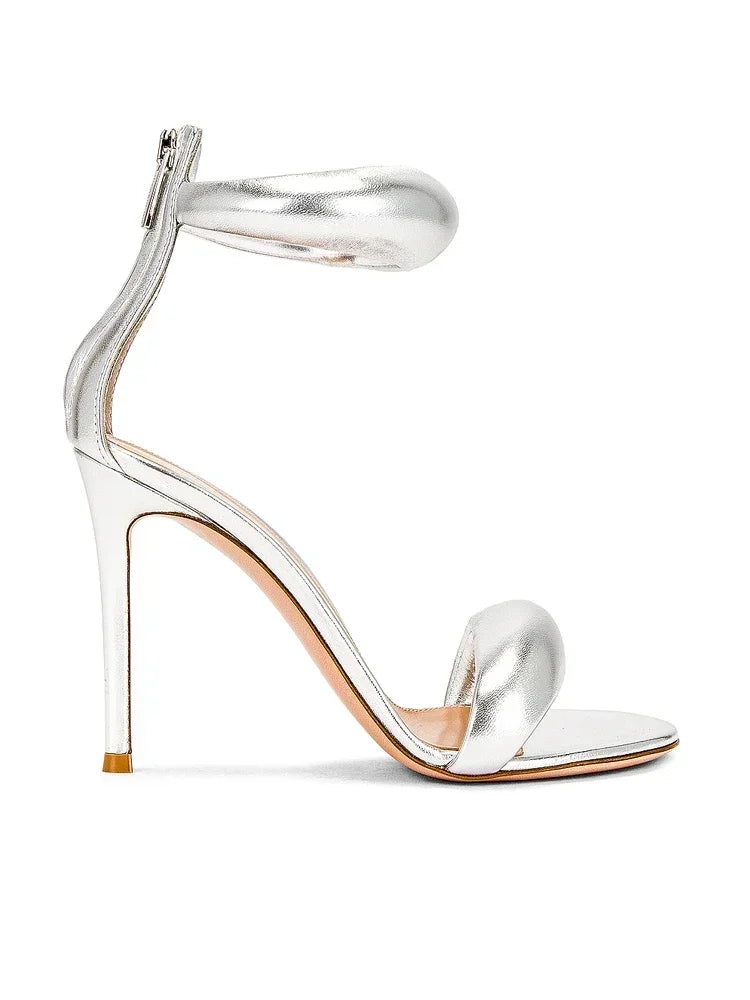 Silver Strap High Heels