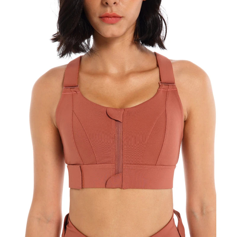 Adjustable High-Support Sports Bra