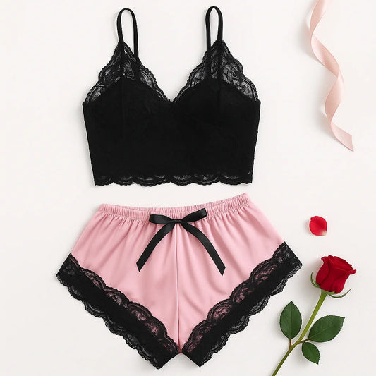 Women's Lace 2-Piece Pajama Set