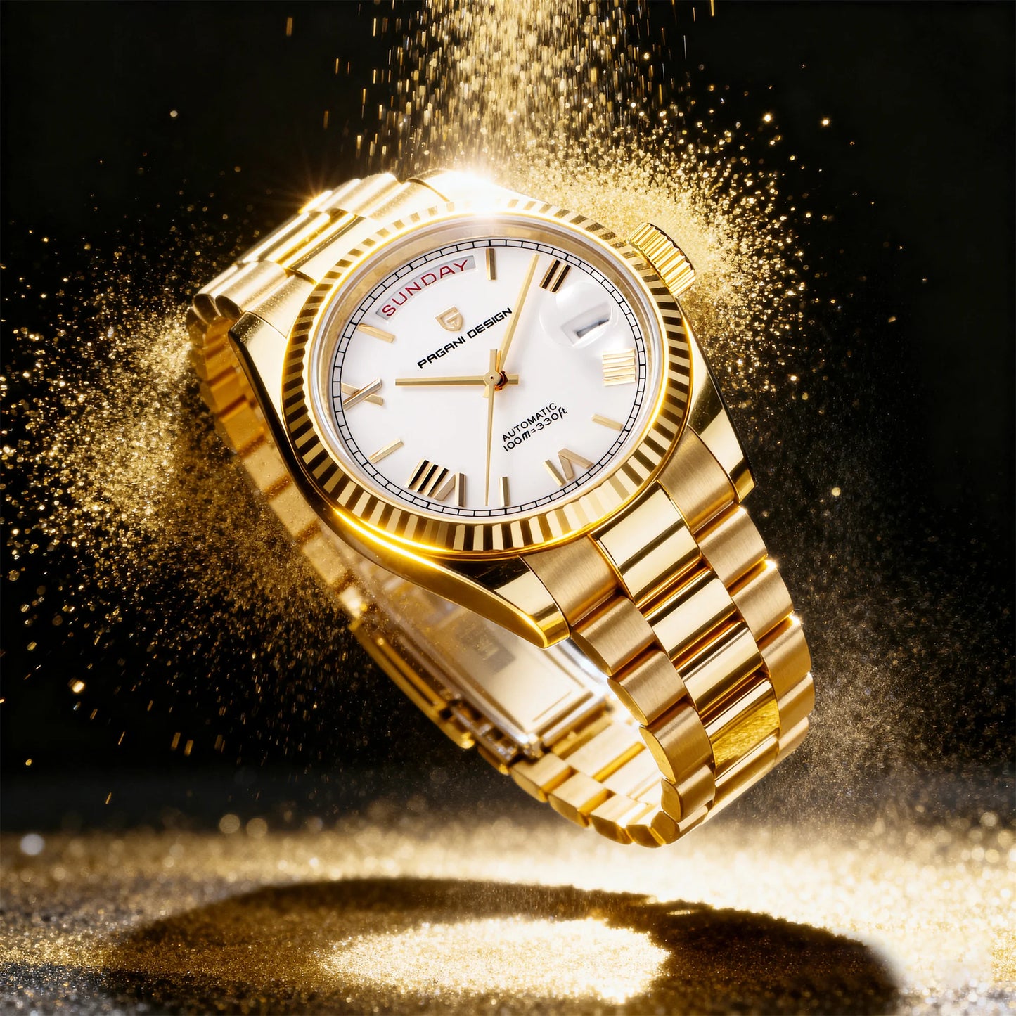 Pagani Design Gold White Watch