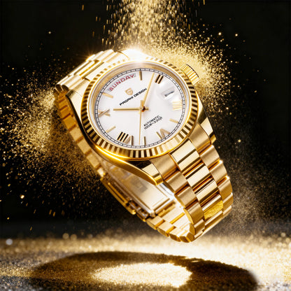 Pagani Design Gold White Watch