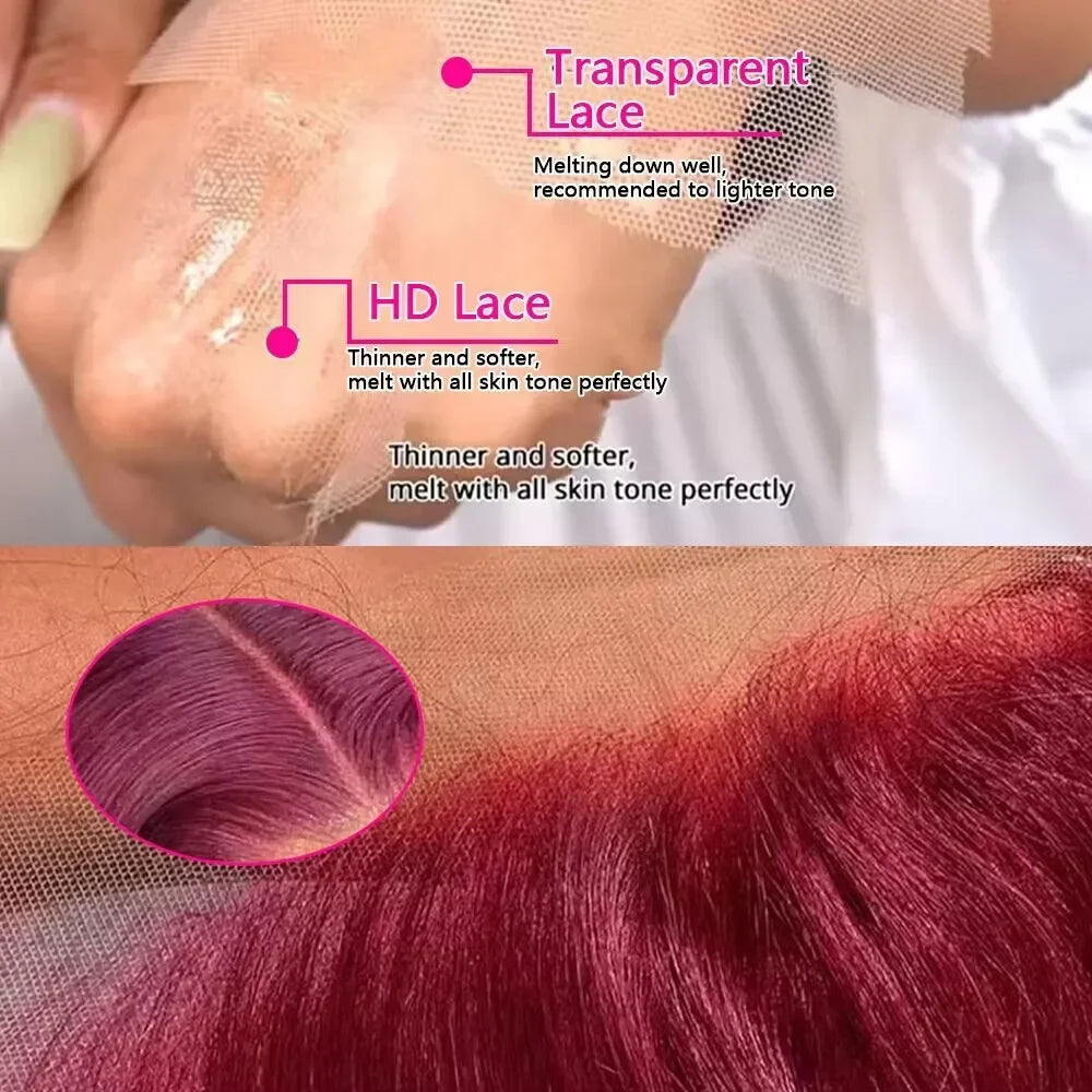 Burgundy HD Lace Wig