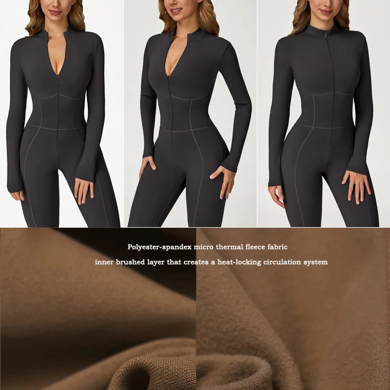 Women’s Fleece-Lined Full-Zip Jumpsuit