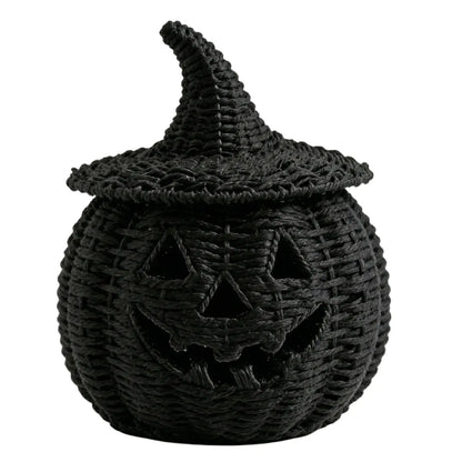 Wicker Pumpkin Lantern Storage Box