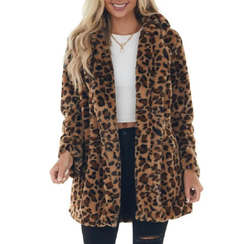 Leopard Faux Fur Coat