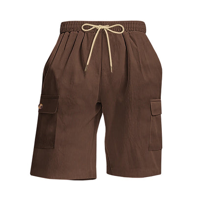 Corduroy Multi-Pocket Cargo Shorts