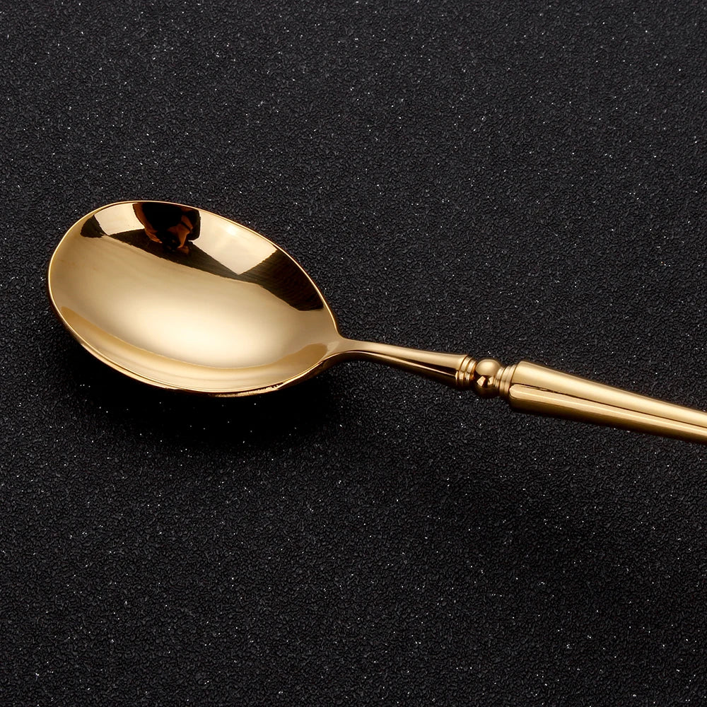 Metal Gold Cutlery Set Tableware