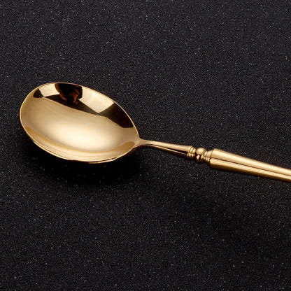 Metal Gold Cutlery Set Tableware