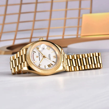 Pagani Design Gold White Watch