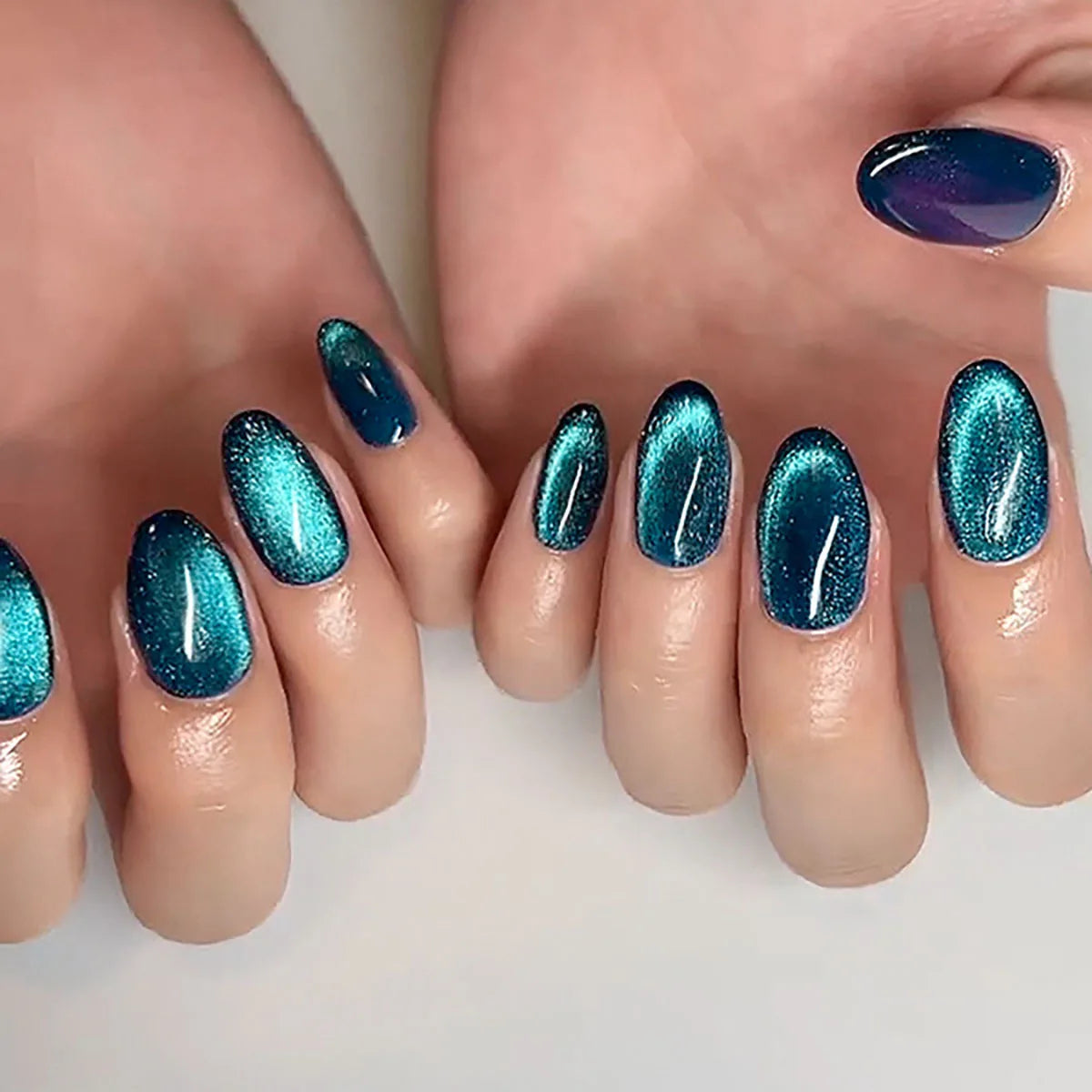 Glossy Square Press-On Nails