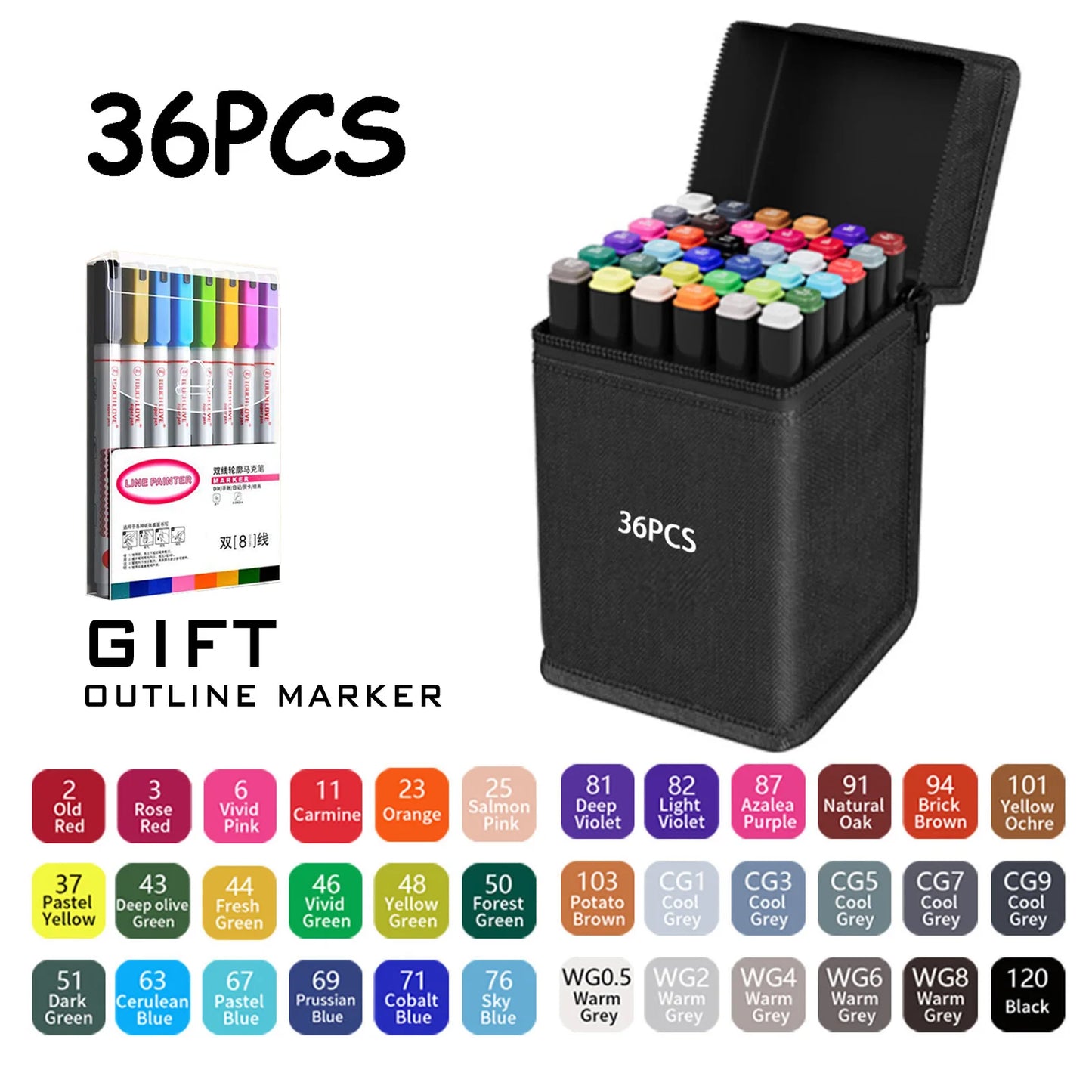 Double Tip Permanent Art Markers