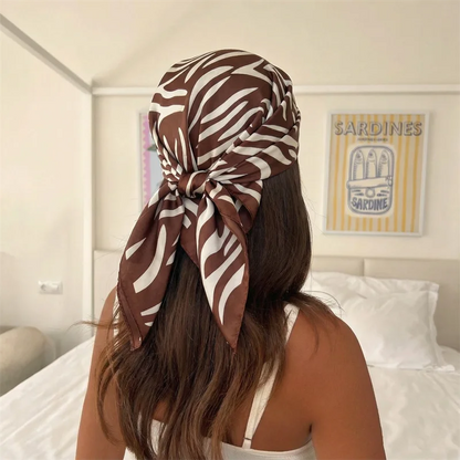 Bohemia Print Square Silk Scarf