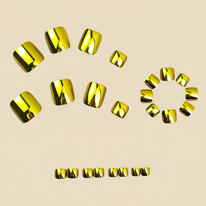 Golden Champagne Toe Press-On Nails