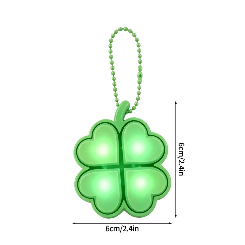 Clover Keycap Keychain LED Clicker