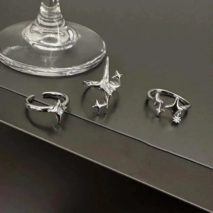 Silver Gothic Star Ring 1