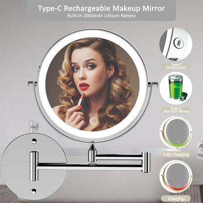 8" LED Wall Mirror