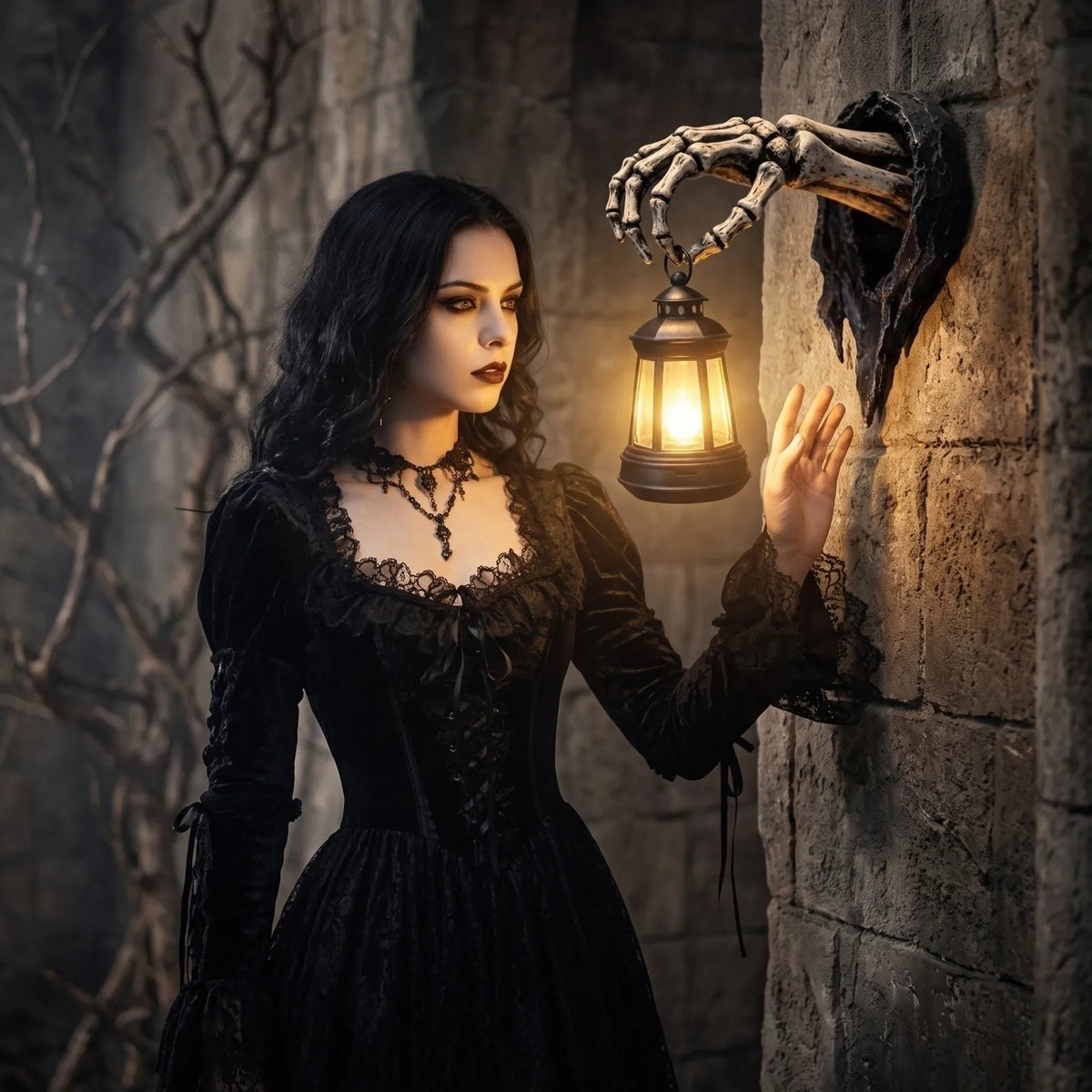Skeleton Hand Wall Lamp